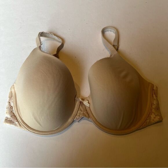 Victoria's Secret Lined Perfect Coverage Bra Nude Size 34D - Picture 1 of 9